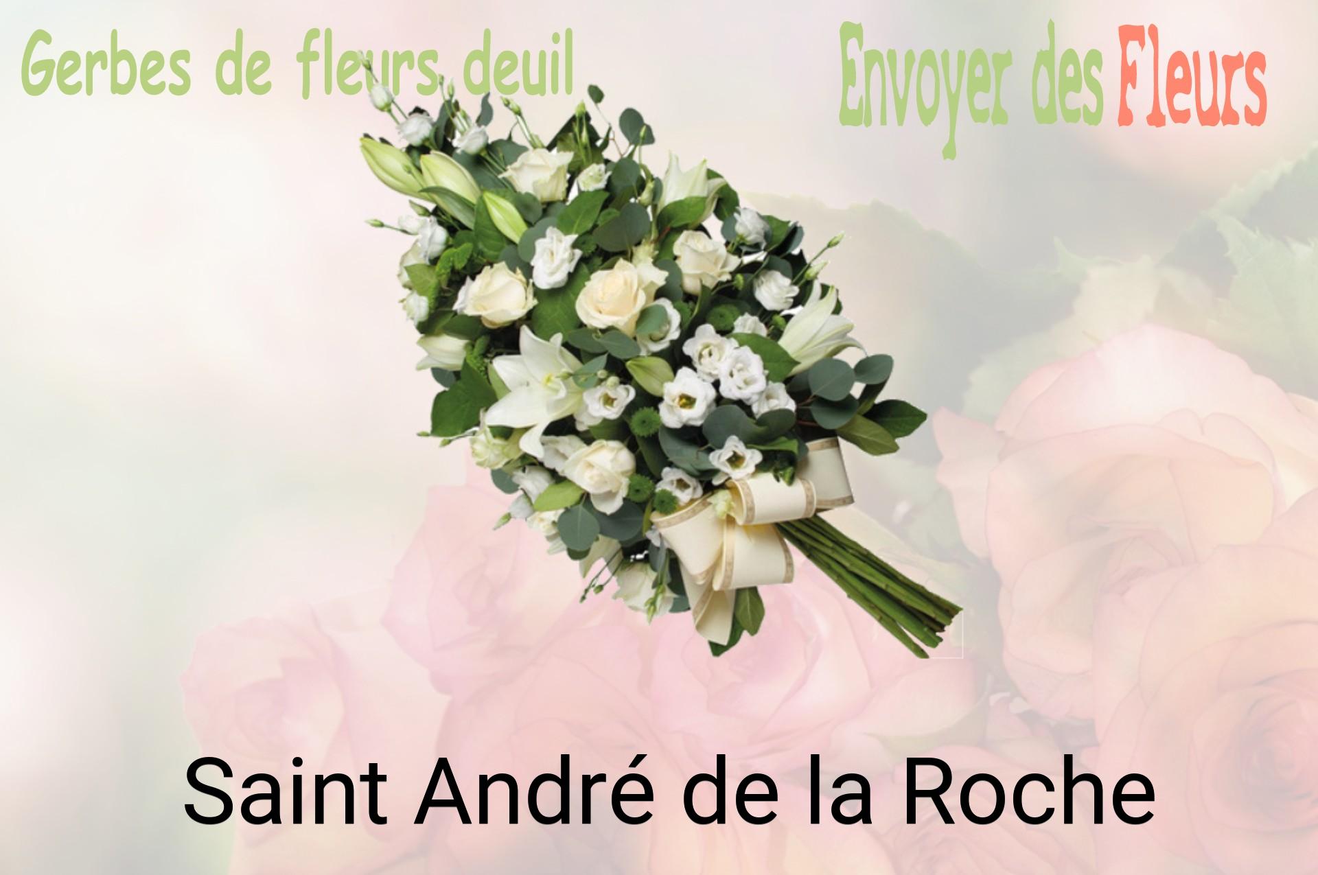 Gerbe de fleurs de deuil livrée à Saint-André-de-la-Roche